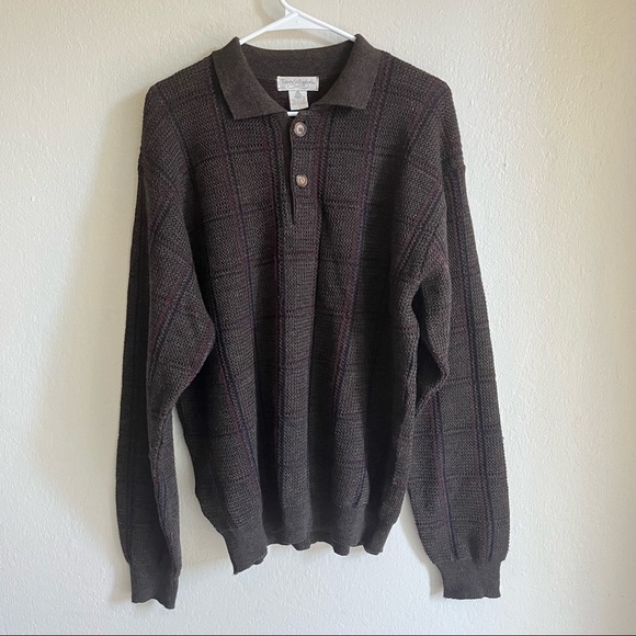 Merino Wool Italian Style Button Sweater - Picture 6 of 6